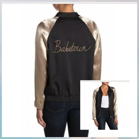 June & Hudson Crepe Bomber - Picture 2 of 2